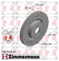 530246452 ZIMMERMANN 530.2464.52_диск тормозной передний! SPORT Subaru Legacy/Outback 2.0/2.5GT/3.6R 03>