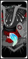 Силиконовый чехол на Asus ROG Phone 5S / Асус Рог Фон 5S "Красная маска самурая"