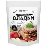 IRONMAN Сухая протеиновая смесь для приготовления оладий, вкус «Яблоко», 300 г, IRONMAN