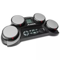 ALESIS COMPACTKIT 4 Портативная настольная ударная установка для начинающих, 4 чувствительных к силе удара пэдов с реалистичным отскоком, 45 заводских пресетов, 5 пользовательских, библиотека из 70 звуков, 50 предустановленных песен для сольной игры, питание от 6 батареек 6С (приобретается отдельно)