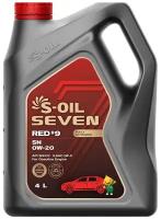 Масло моторное для бензиновых двигателей синтетическое S-OIL 7 RED 9 SP 0W20 4л