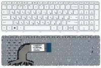 Клавиатура для ноутбука HP Pavilion 15-e056sr белая с рамкой