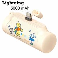 Внешний аккумулятор 5000 mAh Lightning, Powerbank Disney MINI (Бежевый)