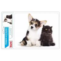 Коврик Buro BU-M40095 (291854), рисунок/котенок и щенок