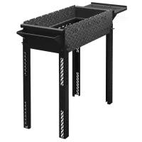 Мангал Grillux VikinG Black XL, 80х35х83.5 см, сталь, 4 мм черный 80 см 35 см 83.5 см 10 шт. 4 мм 32 кг