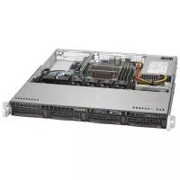 Сервер Supermicro SuperServer 5019S-M-G1585L без процессора/без ОЗУ/без накопителей/количество отсеков 3.5" hot swap: 4/350 Вт/LAN 1 Гбит/c