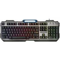 Defender Проводная игровая клавиатура Assault GK-350L RU,радужная,метал