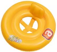 Круг для плавания с сиденьем двухкамерный Bestway Swim Safe ступень А, 32027 BW, желтый