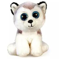 Мягкая игрушка TY Beanie Babies Собачка Хаски Buff, 15 см, серый