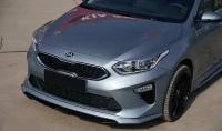 Сплиттер Передний С Зубаткой Kia Ceed 3 (CD) HB,SW 2018-2021 АБС пластик Под Покраску