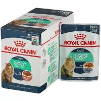 Влажный корм для кошек Royal Canin Digest Sensitive, при проблемах с ЖКТ, при чувствительном пищеварении 12 шт. х 85 г (кусочки в соусе)