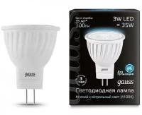 Gauss 132517203 Лампа светодиодная Gauss LED MR11 GU4 3W 4100K