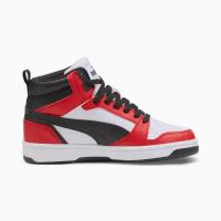 Кеды PUMA Rebound V6 Mid Sneakers Youth, размер 5, белый, красный