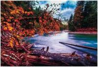 Пазлы деревянные Осенняя плотина Детская Логика