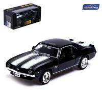 Автоград Машина металлическая CHEVROLET CAMARO SS, 1:32, открываются двери, инерция, цвет чёрный