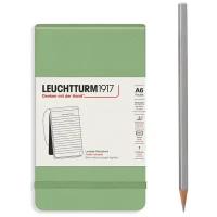 Блокнот в линейку Leuchtturm Reporter Notepad Pocket 188 стр твердая обложка пастельный зеленый