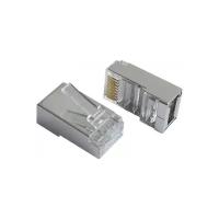 Коннектор RJ-45 под одножильный UTP кабель, экран, cat. 5e (100шт) 8P8C