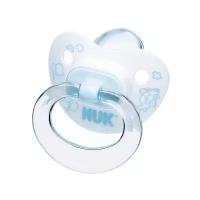 Пустышка силиконовая ортодонтическая NUK Classic Rose&Blue 6-18 м