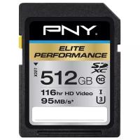 Карта памяти PNY Elite Performance SDXC class 10 UHS-I U3 512GB