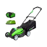 Электрическая газонокосилка Greenworks 2500107ub G40LM45K4, 45 см