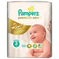 Pampers подгузники Premium Care 3 (4-9 кг) 20 шт