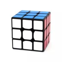 Скоростной Кубик Рубика YJ 3x3 GuanLong Upgraded version 3х3 / Головоломка для подарка / Черный пластик
