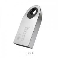 Флешка Hoco UD9 Insightful, 8 Гб, USB2.0, чт до 25 Мб/с, зап до 10 Мб/с, металл, серая 9326066