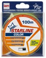 Зимняя леска для рыбалки / леска для зимней рыбалки Starline Color 100м 0,261mm/6,2 кг флуоресцентный желтый