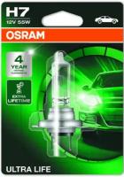 Лампа галогенная Osram H7 Ultra Life 12V 55W, 1шт, 64210ULT-01B