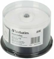 Диск Verbatim DVD-R 4.7Gb 16x Cake Box (50шт) Printable (43755)