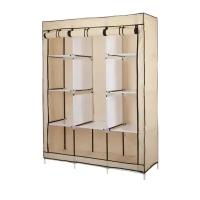 Складной шкаф Каркасный Тканевый Storage Wardrobe для одежды, кремовый