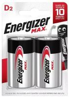 Батарейка Energizer Max D (LR20) алкалиновая, 2BL