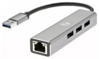 Концентратор VCOM DH312A USB 3.0-RJ-45 1000Mb/s, 3*USB 3.0, aluminum shell, 0.2м