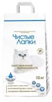 CLEAN PAWS (Чистые лапки) 10 кг бентонит наполнитель для кошачьего туалета