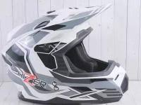 PitBikeClub Шлем мото кроссовый HIZER J6801 (M) #4 white/gray