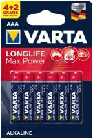 Батарейка VARTA LongLife MAX POWER AAA LR 03 BL 6 шт