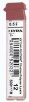 Грифели для механических карандашей Orlow-techno Lyra Polymer leads, F, 0.5 мм. 12 шт