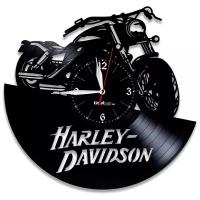 Часы из виниловой пластинки (c) VinylLab Harley-Davidson