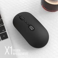 Мышь Wolf X1 беспроводная USB 2.4G компьютерная мышка для компьютера ноутбука пк c аккумулятором проводная type c черная wireless mouse