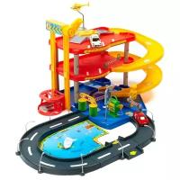 Bburago Паркинг 3-х уровневый Street Fire Parking Playset 1830025 с разводным мостом 18-30025