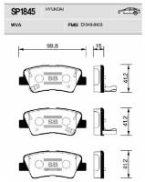 Колодки тормозные дисковые SANGSIN SP1845