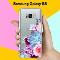 Силиконовый чехол на Samsung Galaxy S8 Цветы 10 / для Самсунг Галакси С8