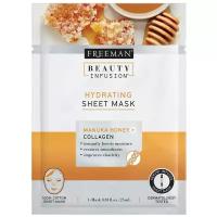 Freeman Маска тканевая с медом манука и коллагеном Beauty Infusion Hydrating Sheet Mask Manuka Honey & Collagen