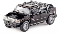 Машина Hummer H2 SUT 2005 черная металл инерция Kinsmart KT5097W-2