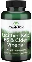 Swanson Lecithin, Kelp, B6, & Cider Vinegar (лецитин, водоросли, B6 и яблочный уксус) 240 таблеток