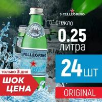 S.Pellegrino Минеральная вода газированная, стекло, 0,25л х 24шт