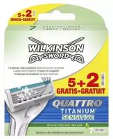 Сменные кассеты Wilkinson Sword Quattro Titanium Sensitive