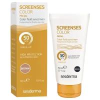 SesDerma флюид Screenses Color Fluid Sunscreen (brown) SPF 50