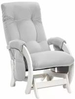 Кресло для кормления Milli Smile с карманами, Молочный дуб, велюр серый V 51
