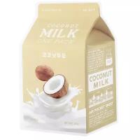 Тканевая маска для лица A Pieu "Coconut Milk" с кокосом и молочными протеинами для сухой кожи 21 мл